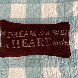 Disney Pillow A Dream is a Wish Your Heart Makes